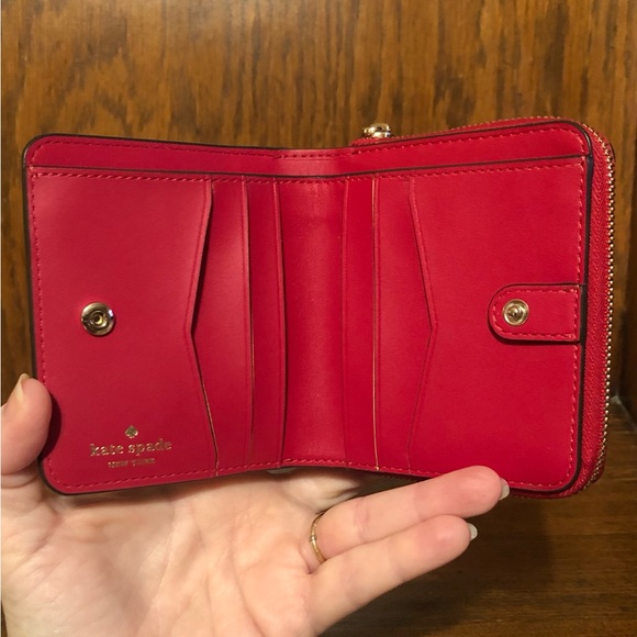 NWT/NIB-Kate Spade-SET-Staci Heart Pop Sm Bifold Wallet & Heart Coin Purse-$218 - Picture 8 of 16